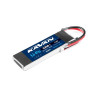 LiPo akumulátorová sada KAVAN se zvýšenou zatížitelností 40/80C, nabíjení až 2C. Dvoučlánek 2s1p 7,4V 3300 mAh, rozměry: 136x42,5x15mm, hmotnost: 167g, servisní konektor JST-XH.