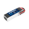 LiPo akumulátorová sada KAVAN se zvýšenou zatížitelností 40/80C, nabíjení až 2C. Čtyřčlánek 4s1p 14,8V 4500 mAh, rozměry: 140x42x32,5mm, hmotnost: 400g, servisní konektor JST-XH.