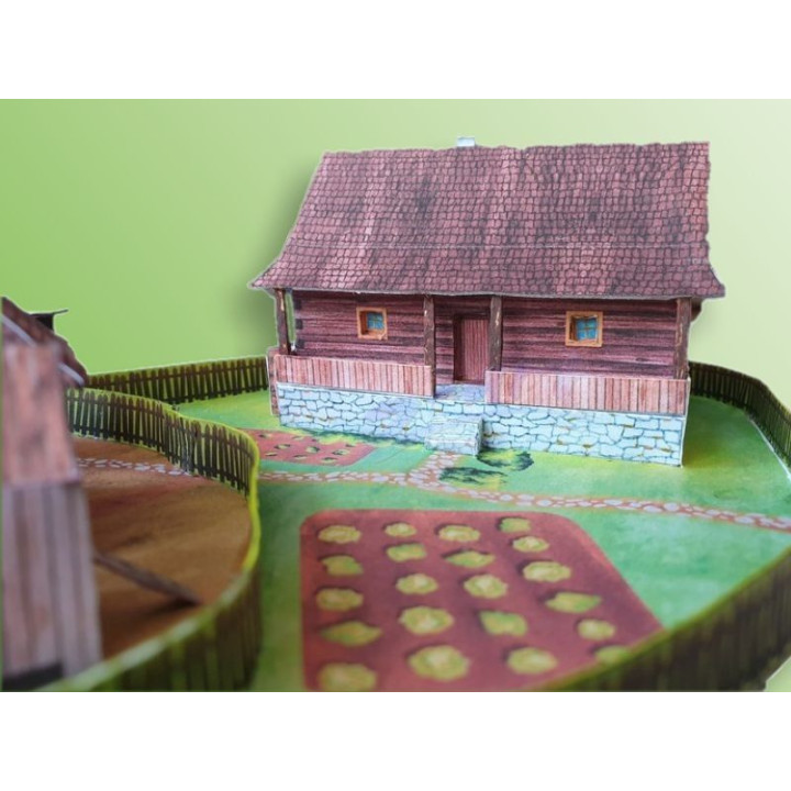 Valašská drevenica so zázemím 1:150