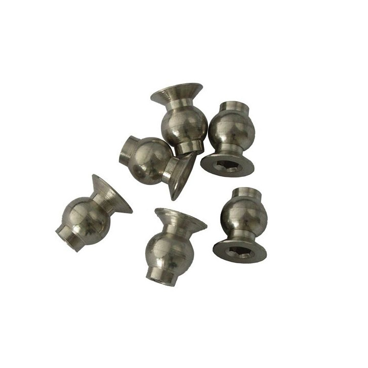 7mm kuličky do kloubků s oboustraným límcem, 6 ks.
