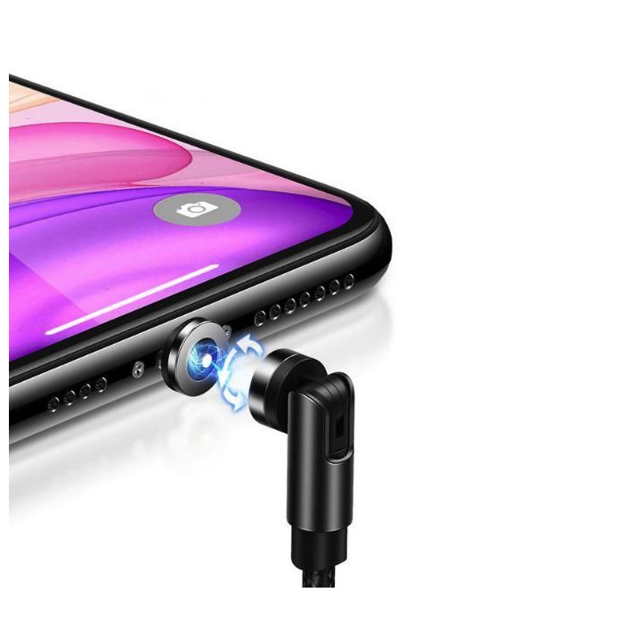 2.1A U59 Micro-USB Kabel s Otočnou Magnetickou Koncovkou (1m)