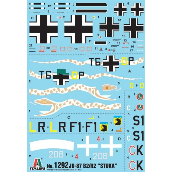 Model Kit letadlo 1292 - JU-87 B-2/R-2 STUKA (1:72)