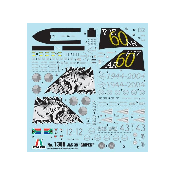 Model Kit letadlo 1306 - JAS 39 GRIPEN (1:72)