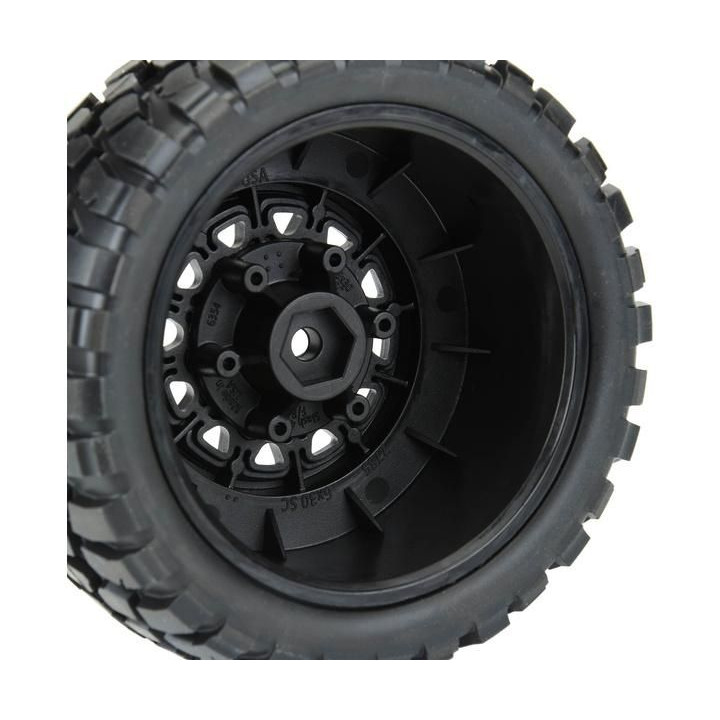Pro-Line kolo 2.2/3.0", pneu BFG KR2 M2 SC, disk Raid H12 černý (2)