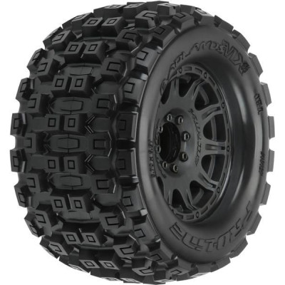 Pro-Line kolo 3.8", pneu Badlands MX38, disk Raid H17 černý (2)