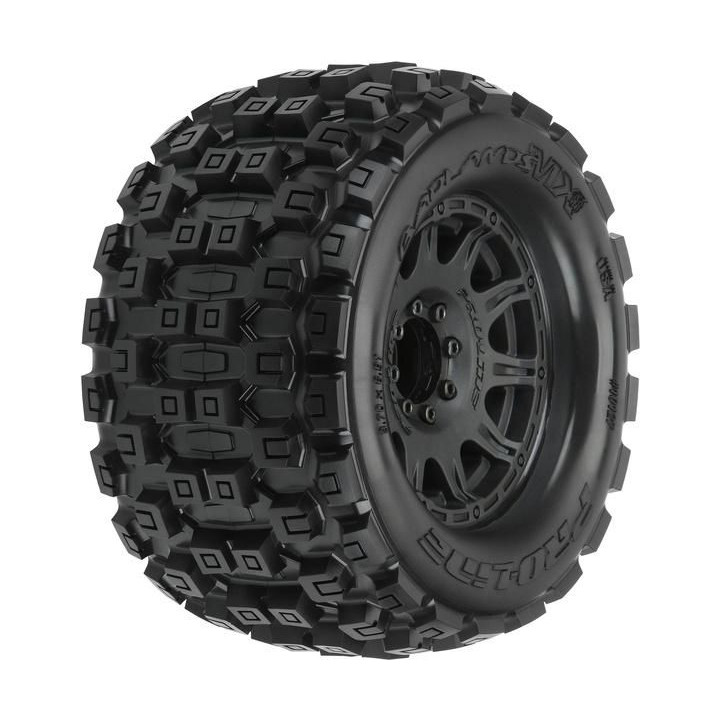 Pro-Line kolo 3.8", pneu Badlands MX38, disk Raid H17 černý (2)
