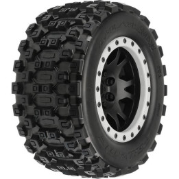 Pro-Line kolo 4.3", pneu Badlands MX43 Pro-Loc, disk Impulse H24mm černo-šedý (2) (X-Maxx)