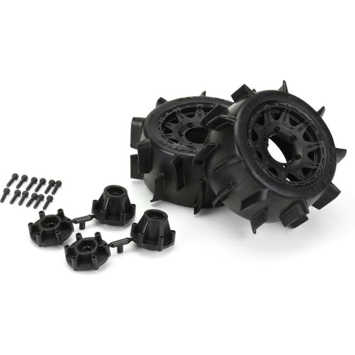 Pro-Line kolo 2.8", pneu Sand Paw LP, disk Raid H12 černý (2)