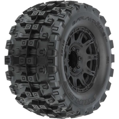 Pro-Line kolo 3.8", pneu Badlands MX38 HP Belted, disk Raid H17 černý (2)