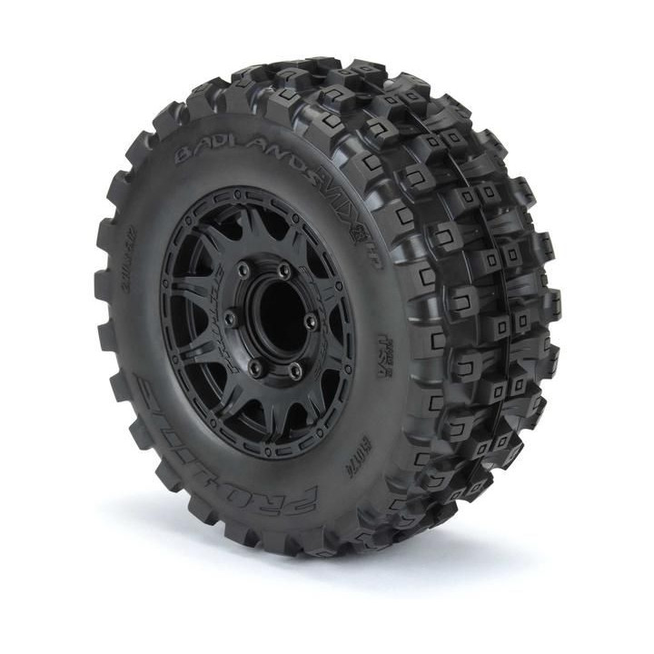 Pro-Line kolo 2.8", pneu Badlands MX28 Belted, disk Raid H12 černý (2)