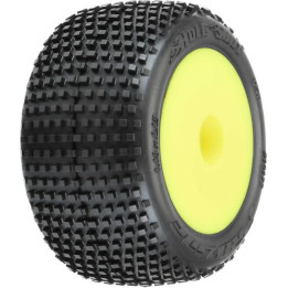 Pro-Line kolo 1:18, pneu Hole Shot, disk H8 žlutý (2) (Losi Mini-T)
