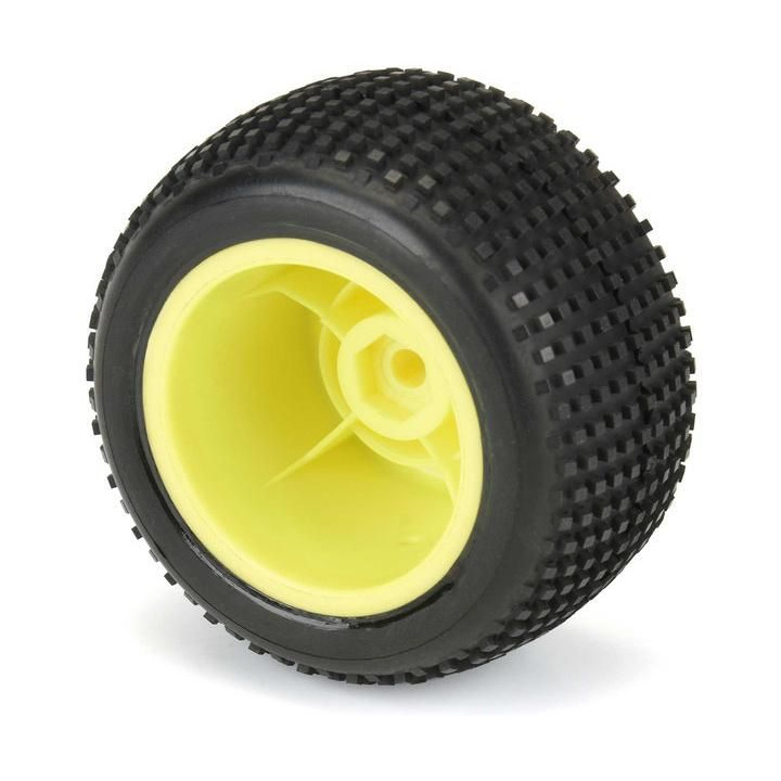 Pro-Line kolo 1:18, pneu Hole Shot, disk H8 žlutý (2) (Losi Mini-T)