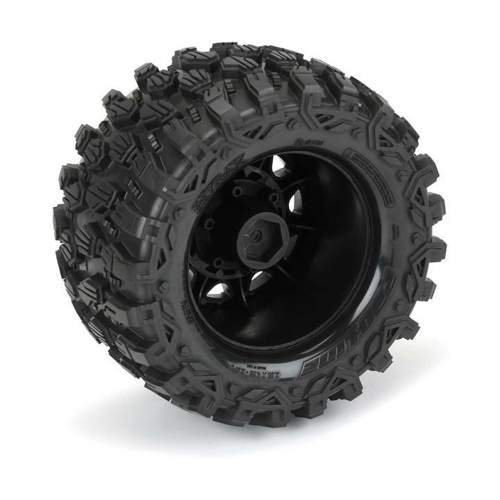 Pro-Line kolo 2.8", pneu Hyrax, disk Raid H12 černý (2)