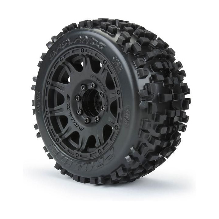 Pro-Line kolo 3.8", pneu Badlands, disk Raid H17 černý (2)