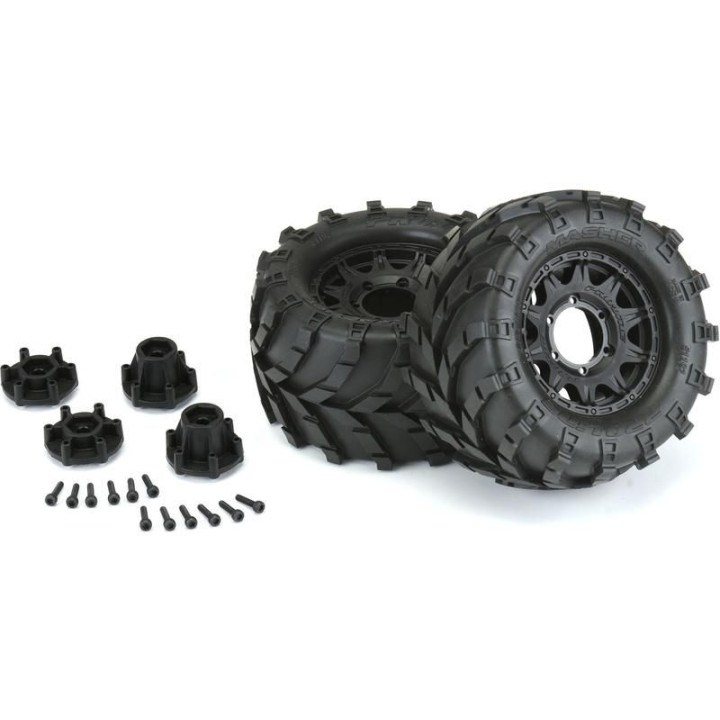 Pro-Line kolo 2.8", pneu Masher, disk Raid H12 černý (2)