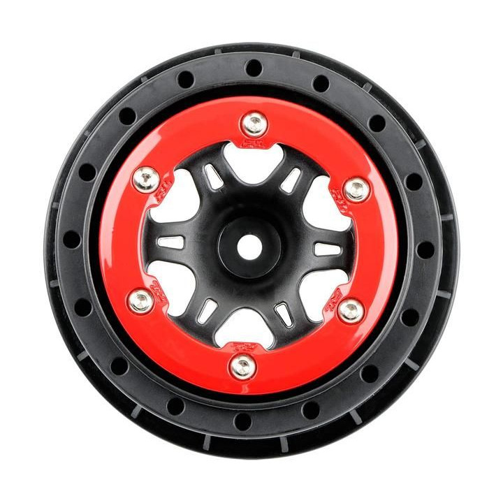 Pro-Line disk 2.2/3.0" Split Six zadní H12 červeno-černý (2)
