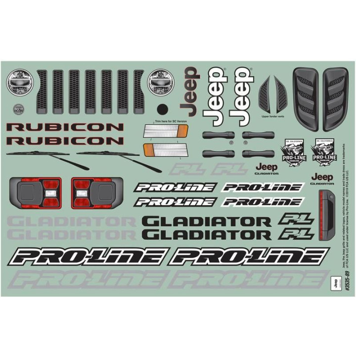 Pro-Line karosérie 1:10 Jeep Gladiator 2020 (Crawler 313mm)