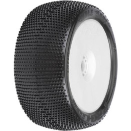 Pro-Line kolo 4.0", pneu Hole Shot S3, disk Zero Offset H17 bílý (2)