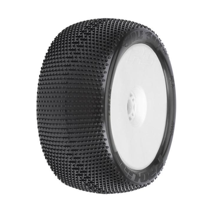 Pro-Line kolo 4.0", pneu Hole Shot S3, disk Zero Offset H17 bílý (2)