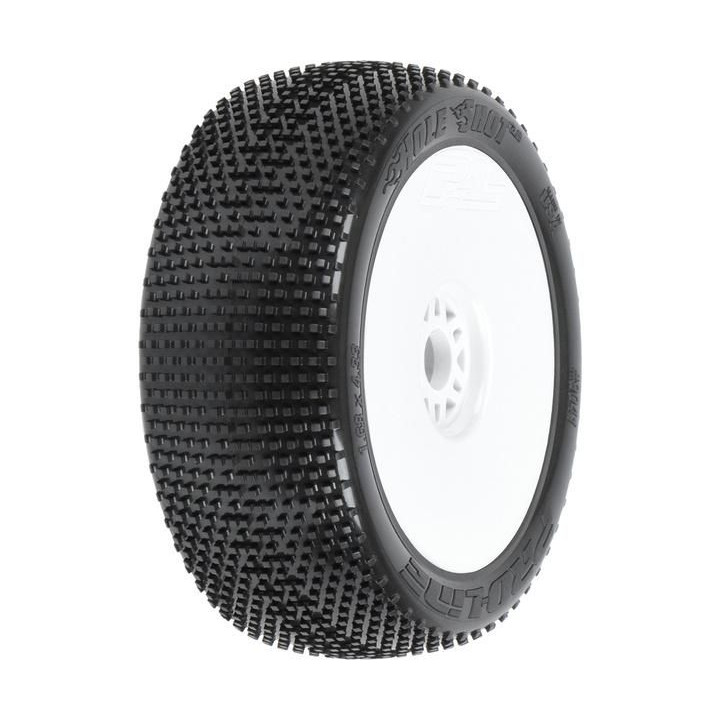 Pro-Line kolo 3.3", pneu Hole Shot 2.0 S3 Buggy, disk H17 bílý (2)