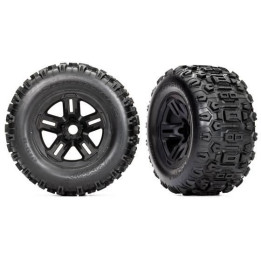 Traxxas kolo 3.8", pneu Sledgehammer, disk S17 černý (2)