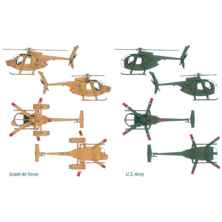 Model Kit vrtulník 0017 - AH-6 NIGHT FOX (1:72)