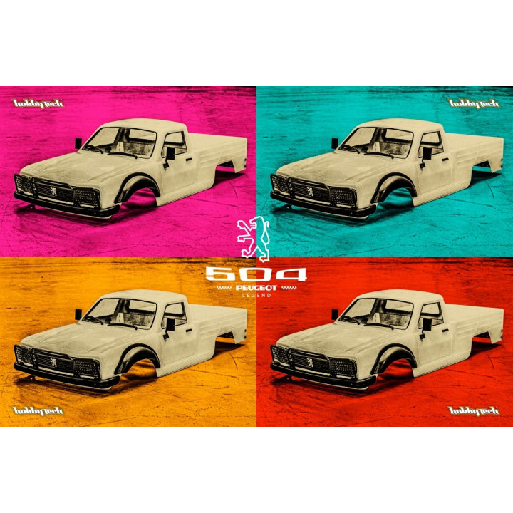 Čirá karoserie PEUGEOT 504 včetně příslušenství, licencovaná
