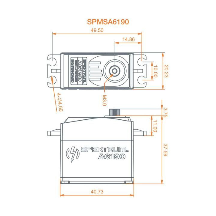 Spektrum servo A6190 8.3kg.cm 0.13s/60° MG HV