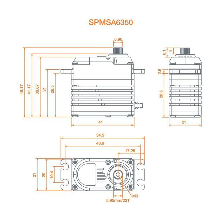 Spektrum servo A6350 61.4kg.cm 0.095s/60° BL HV