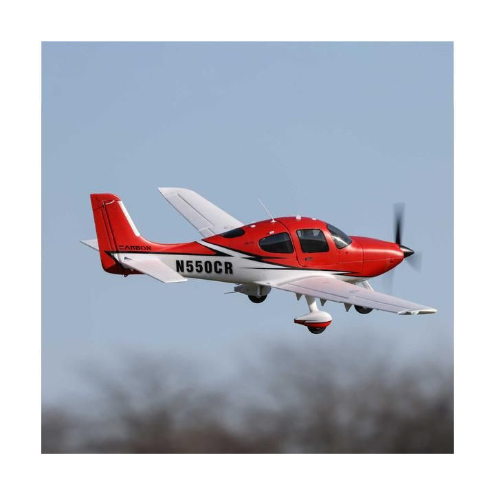 E-flite Cirrus SR-22T 1.5m červený SAFE Select BNF Basic