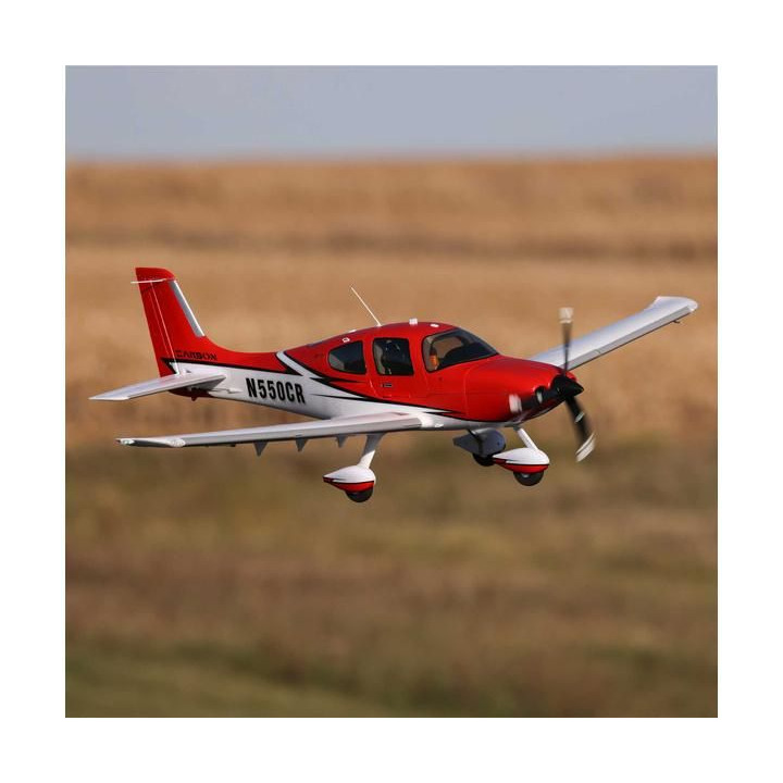 E-flite Cirrus SR-22T 1.5m červený SAFE Select BNF Basic