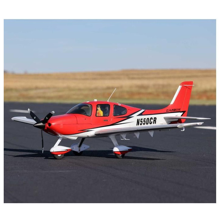 E-flite Cirrus SR-22T 1.5m červený SAFE Select BNF Basic