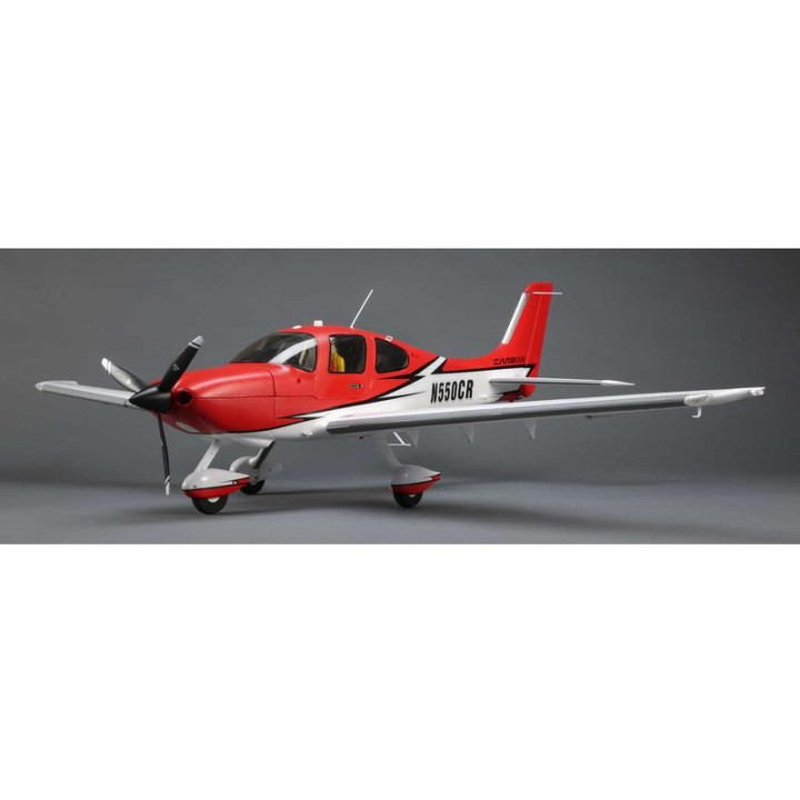 E-flite Cirrus SR-22T 1.5m červený SAFE Select BNF Basic