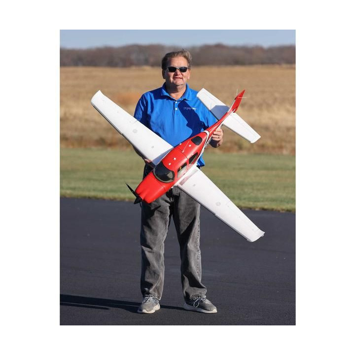 E-flite Cirrus SR-22T 1.5m červený SAFE Select BNF Basic