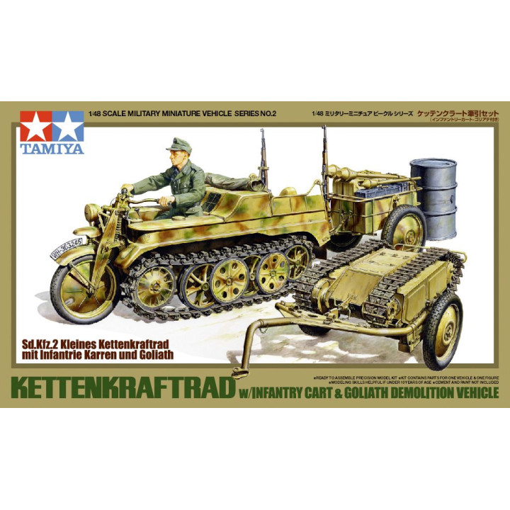 Tamiya 1:48 Ger. Kettenkrad m. Goliath