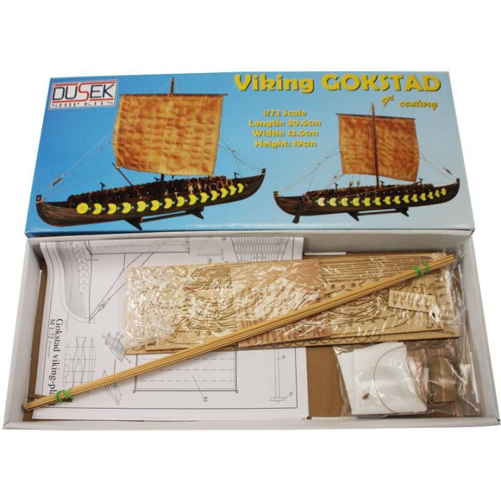 Dušek Vikingská loď Gokstad 1:72 kit