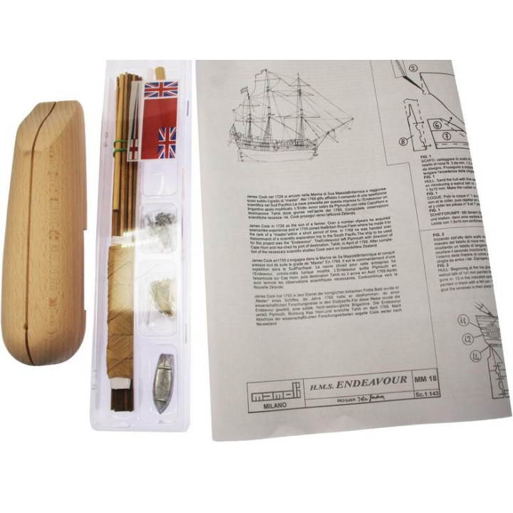 MINI MAMOLI H.M.S. Endeavour 1:143 kit