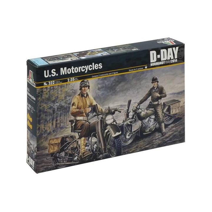 Model Kit military 0322 - U.S. MOTORCYCLES WW2 (1:35)
