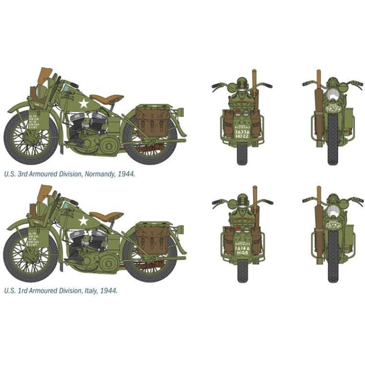 Model Kit military 0322 - U.S. MOTORCYCLES WW2 (1:35)