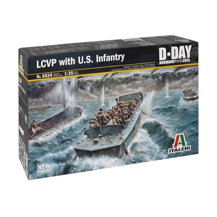 Model Kit loď 6524 - LCVP with US INFANTRY (1:35)