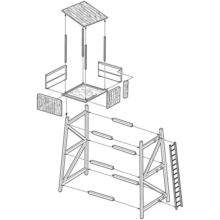 Model Kit budova 0418 - OBSERVATION POST (1:35)