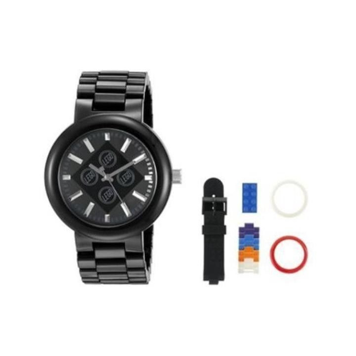 LEGO LEGO hodinky pro dospělé 4 Stud Brick Black/Chrome LEGO9007705