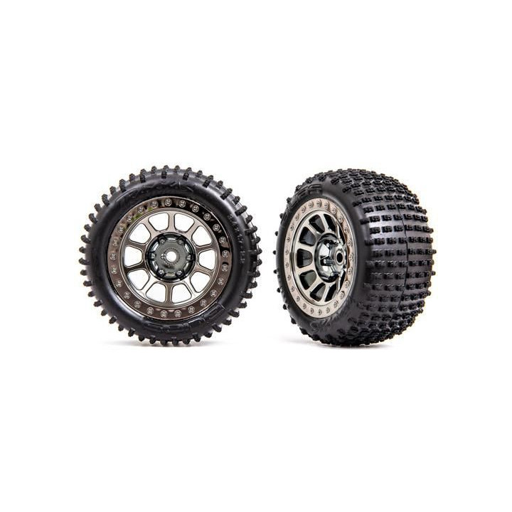 Traxxas kolo 2.2", disk černě chromovaný, pneu Alias (2) (zadní)