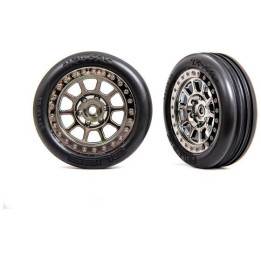 Traxxas kolo 2.2", disk černě chromovaný, pneu Ribbed (2) (přední)