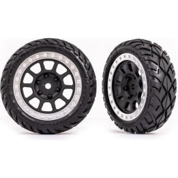 Traxxas kolo 2.2", disk šedý/chromovaný, pneu Anaconda (2) (přední)