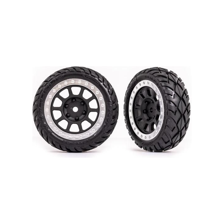 Traxxas kolo 2.2", disk šedý/chromovaný, pneu Anaconda (2) (přední)