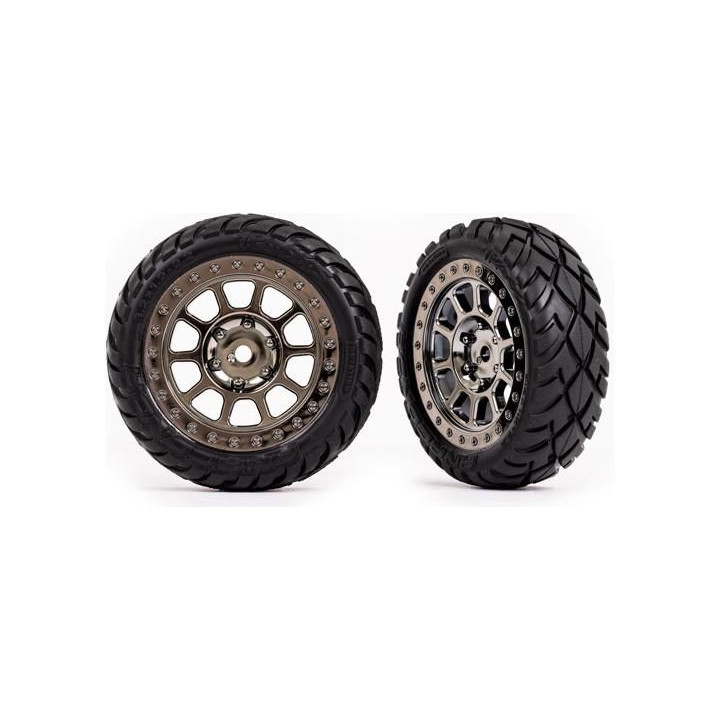 Traxxas kolo 2.2", disk černě chromovaný, pneu Anaconda (2) (přední)