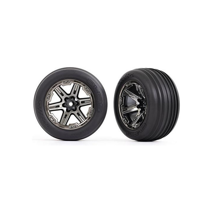 Traxxas kolo 2.8", disk RXT černě chromovaný, pneu Ribbed (2) (přední)