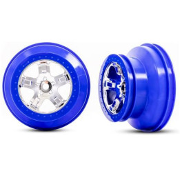 Traxaxs disk 2.2/3.0" SCT chromovaný/modrý (2) (2WD přední)