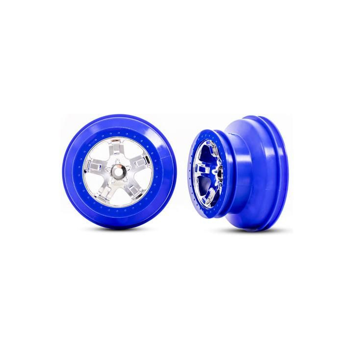 Traxaxs disk 2.2/3.0" SCT chromovaný/modrý (2) (2WD přední)